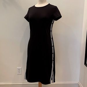 No Boundaries Black Short Sleeve Tee Shirt Dress w Stripes Sides / Size. L